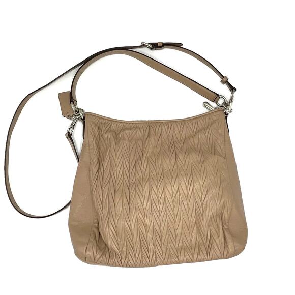 Coach Madison Leather Phoebe Shoulder Bag in Taupe - Picture 6 of 9